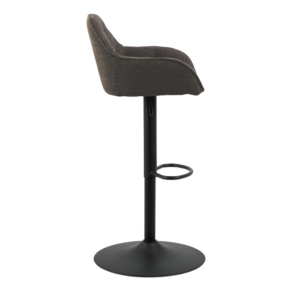 Bridget Swivel Bar Stool with Height Adjustable Function in Taupe Set of 2