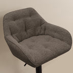 Bridget Swivel Bar Stool with Height Adjustable Function in Taupe Set of 2