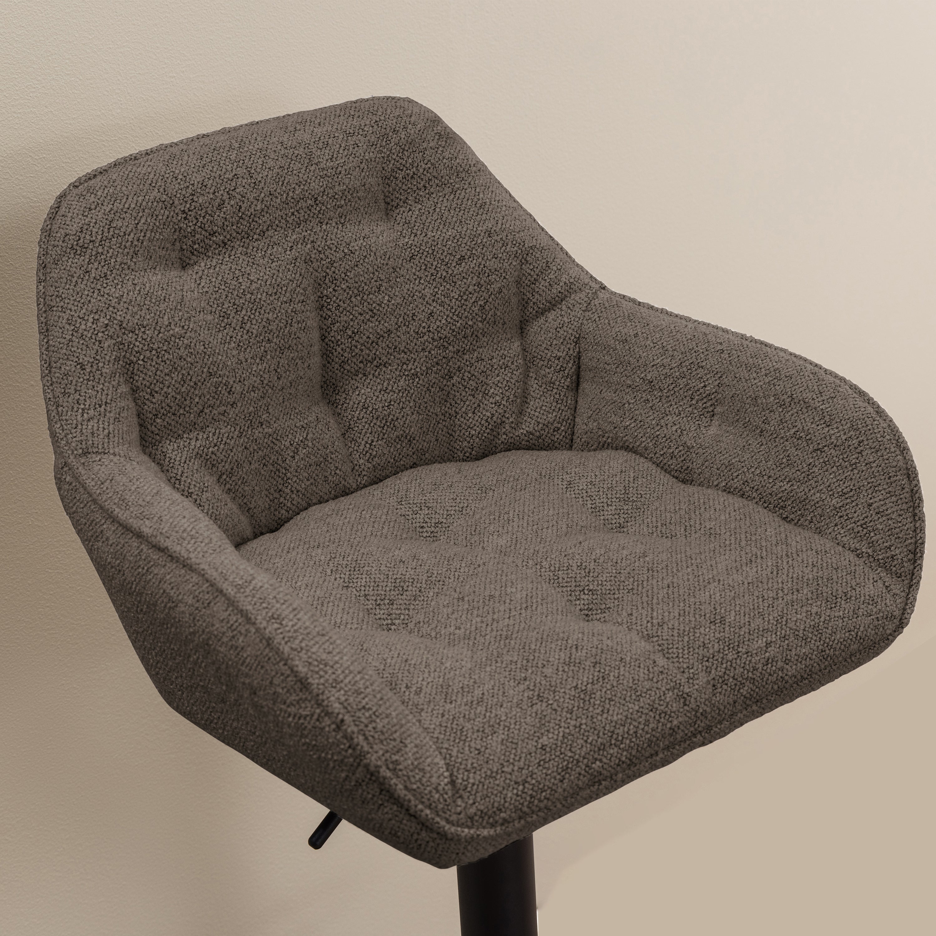 Bridget Swivel Bar Stool with Height Adjustable Function in Taupe Set of 2