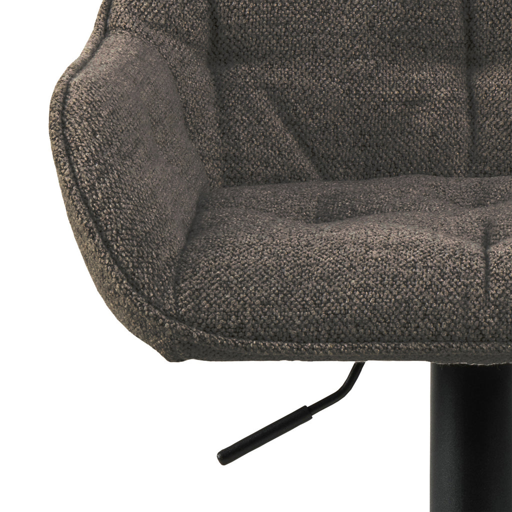 Bridget Swivel Bar Stool with Height Adjustable Function in Taupe Set of 2