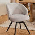 Marlene Dining Chair with Armrest and Swivel Function in Beige