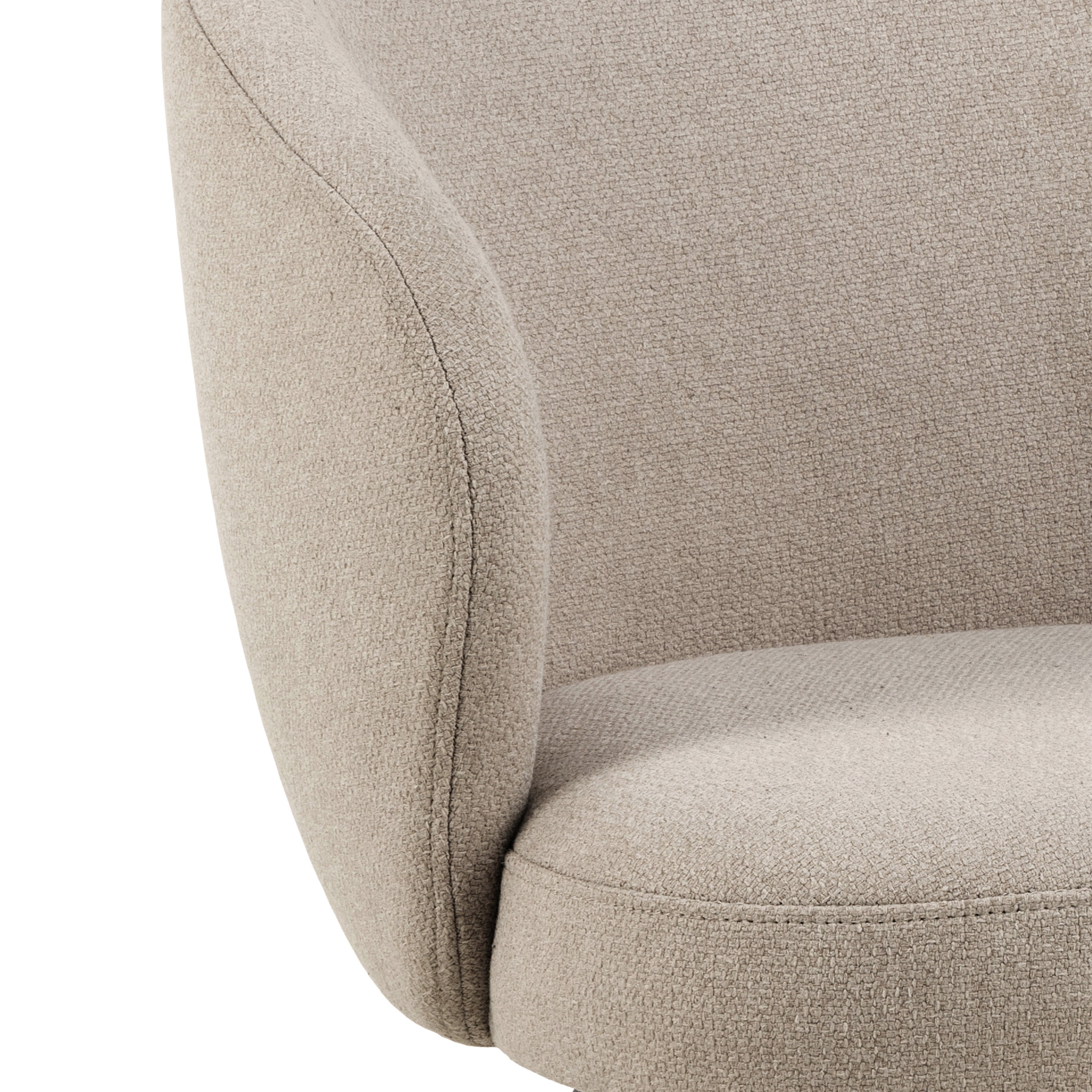 Marlene Dining Chair with Armrest and Swivel Function in Beige