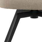 Marlene Dining Chair with Armrest and Swivel Function in Beige