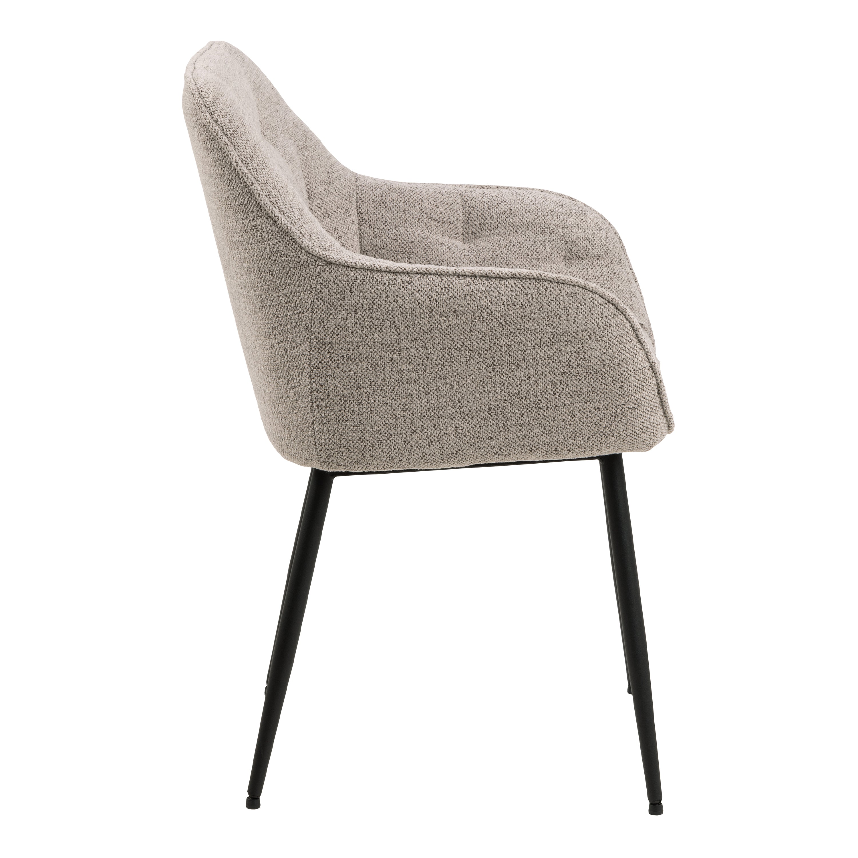 Bridget Dining Chair with Armrest in Monza Beige Set of 2