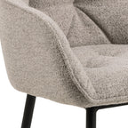 Bridget Dining Chair with Armrest in Monza Beige Set of 2
