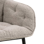 Bridget Dining Chair with Armrest in Monza Beige Set of 2