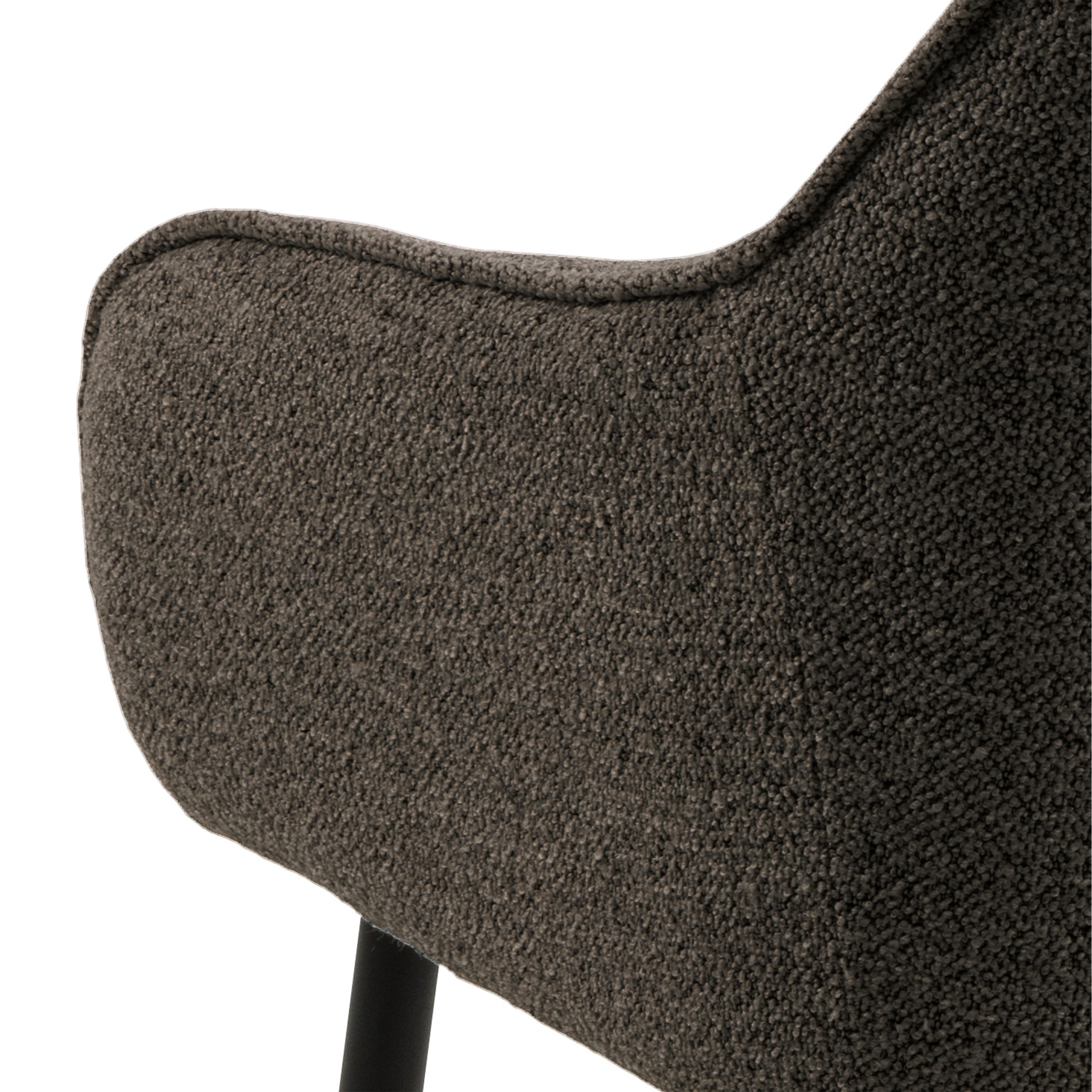 Bridget Dining Chair with Armrest in Taupe Set of 2