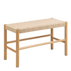 Ava Weaved Bench in Off White