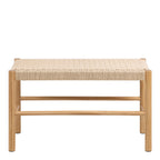 Ava Weaved Bench in Off White