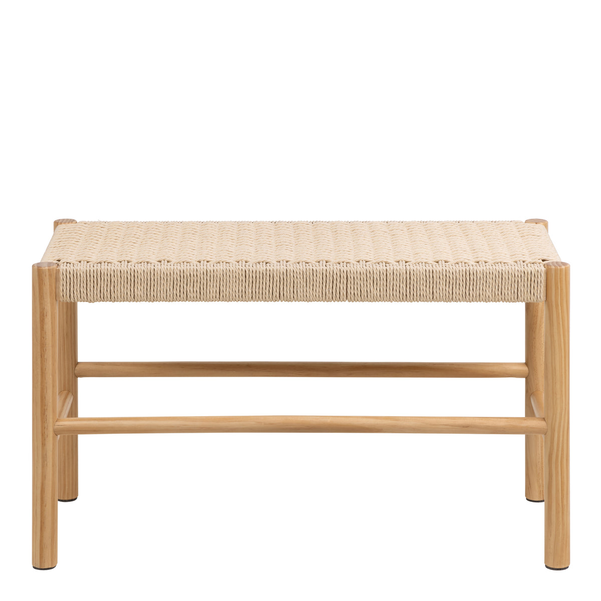 Ava Weaved Bench in Off White