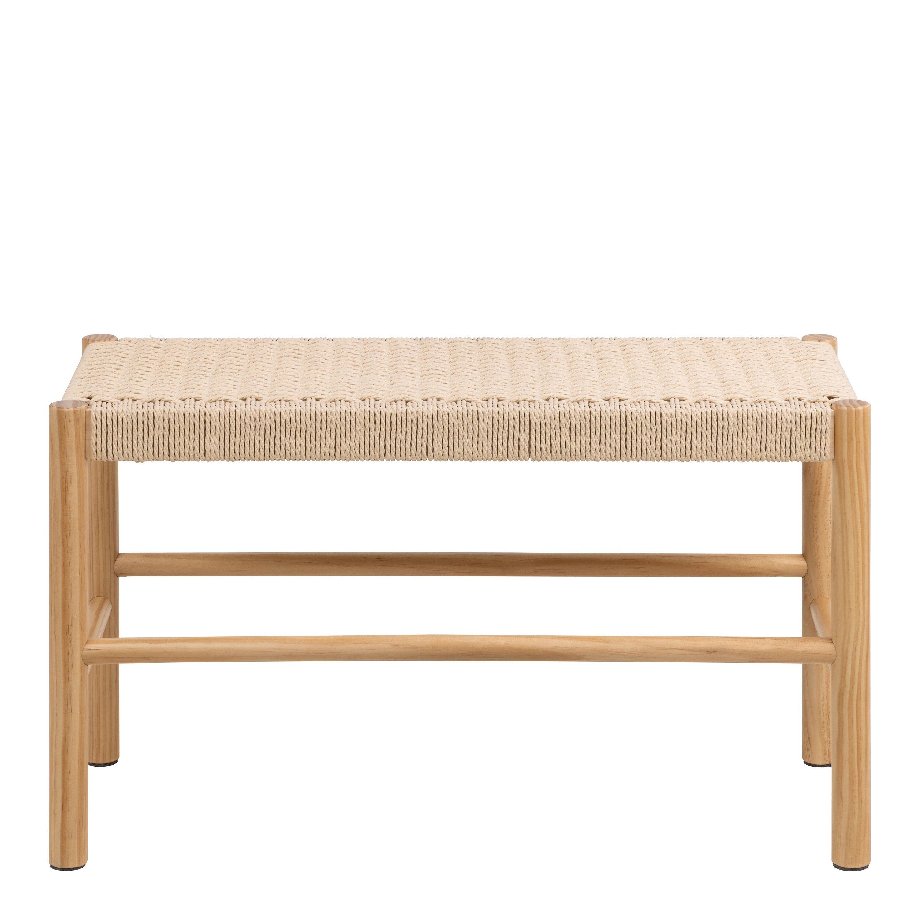 Ava Weaved Bench in Off White