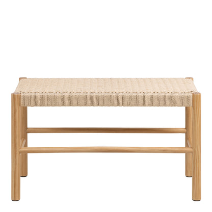 Ava Weaved Bench in Off White