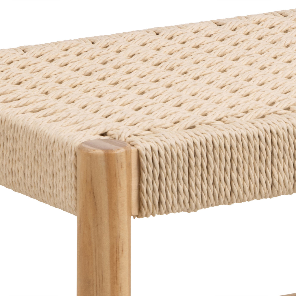 Ava Weaved Bench in Off White
