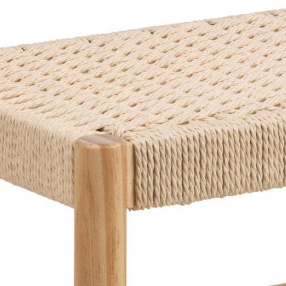 Ava Weaved Bench in Off White