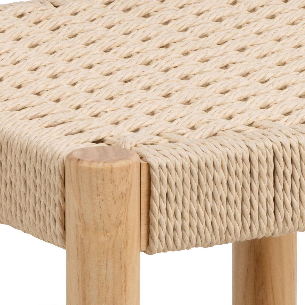 Ava Weaved Stool in Off White
