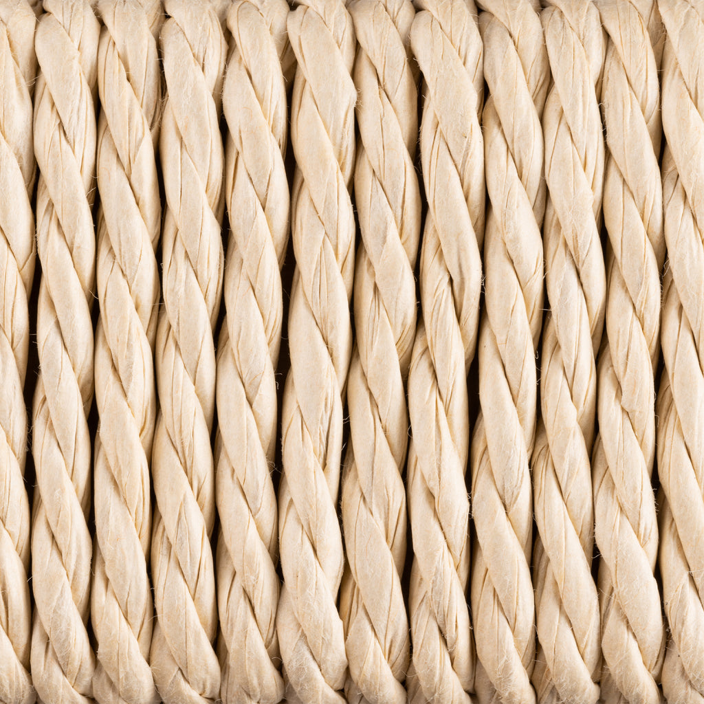 Ava Weaved Stool in Off White