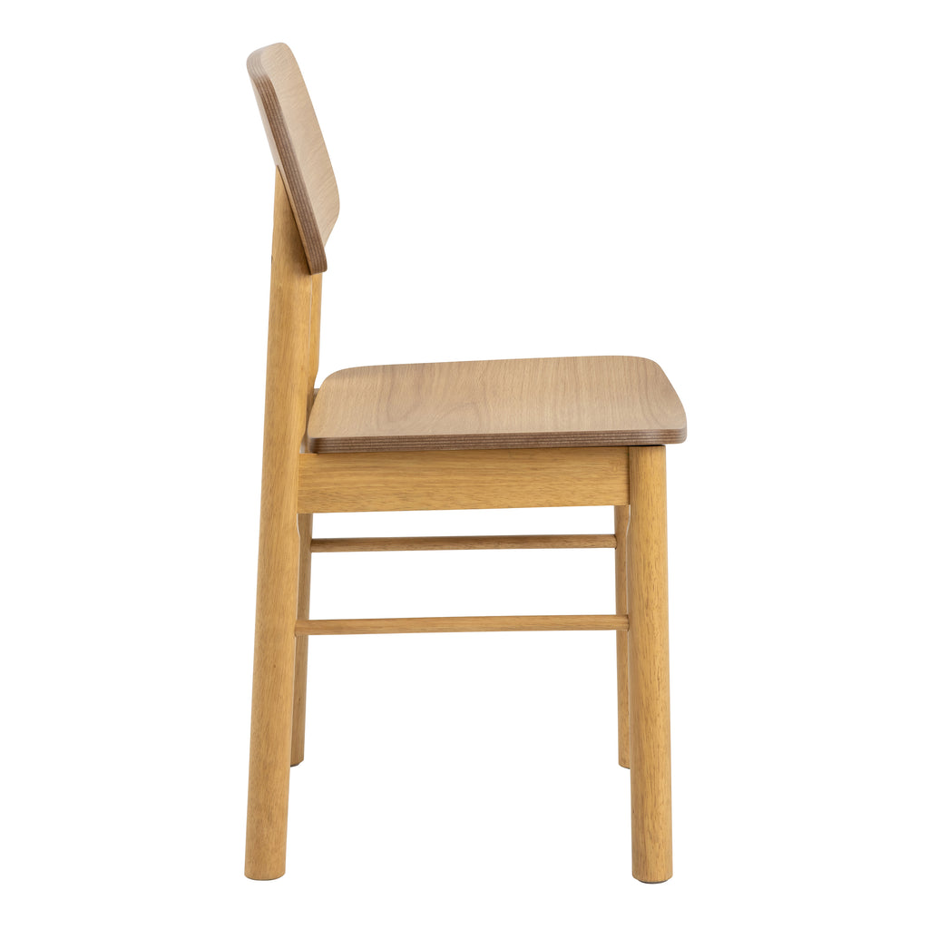 Barley Rectangular Dining Table in Matt Oak Included 4 Barlow Dining Chair in Matt Oak