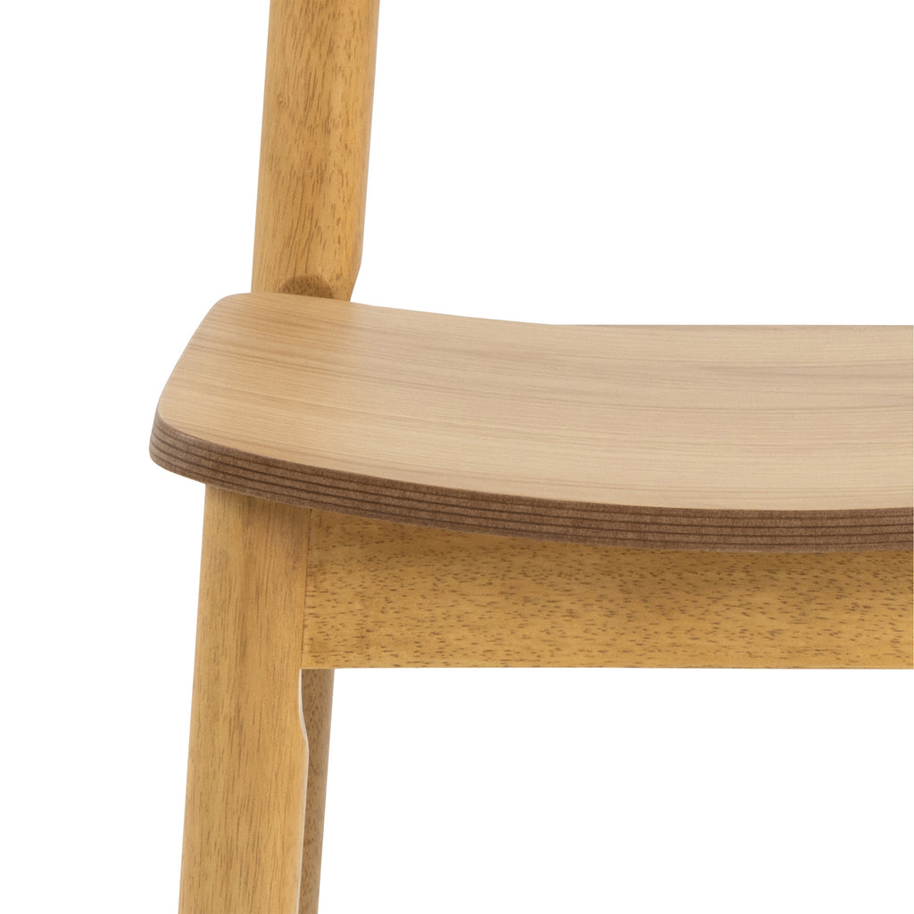 Barley Rectangular Dining Table in Matt Oak Included 4 Barlow Dining Chair in Matt Oak