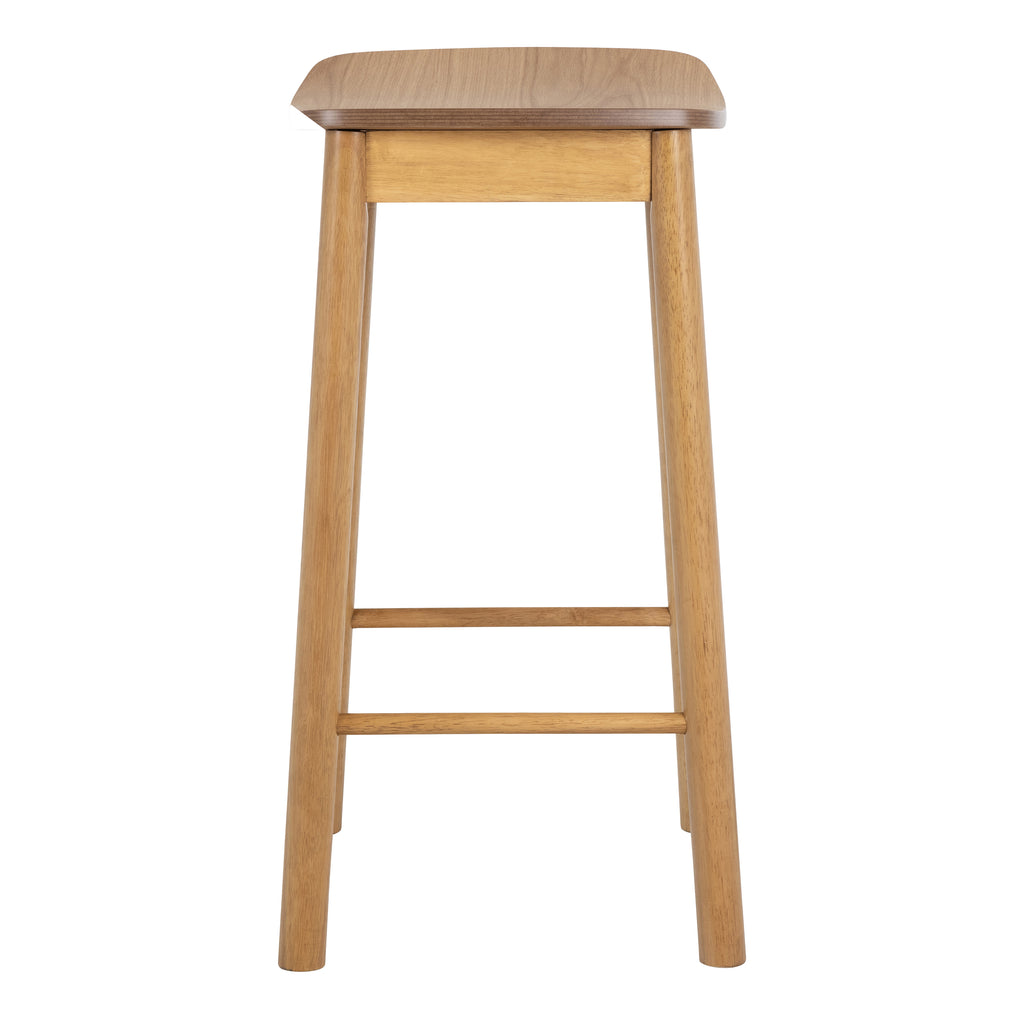Barley Bar Stool (Backless) in Matt Oak Set of 2