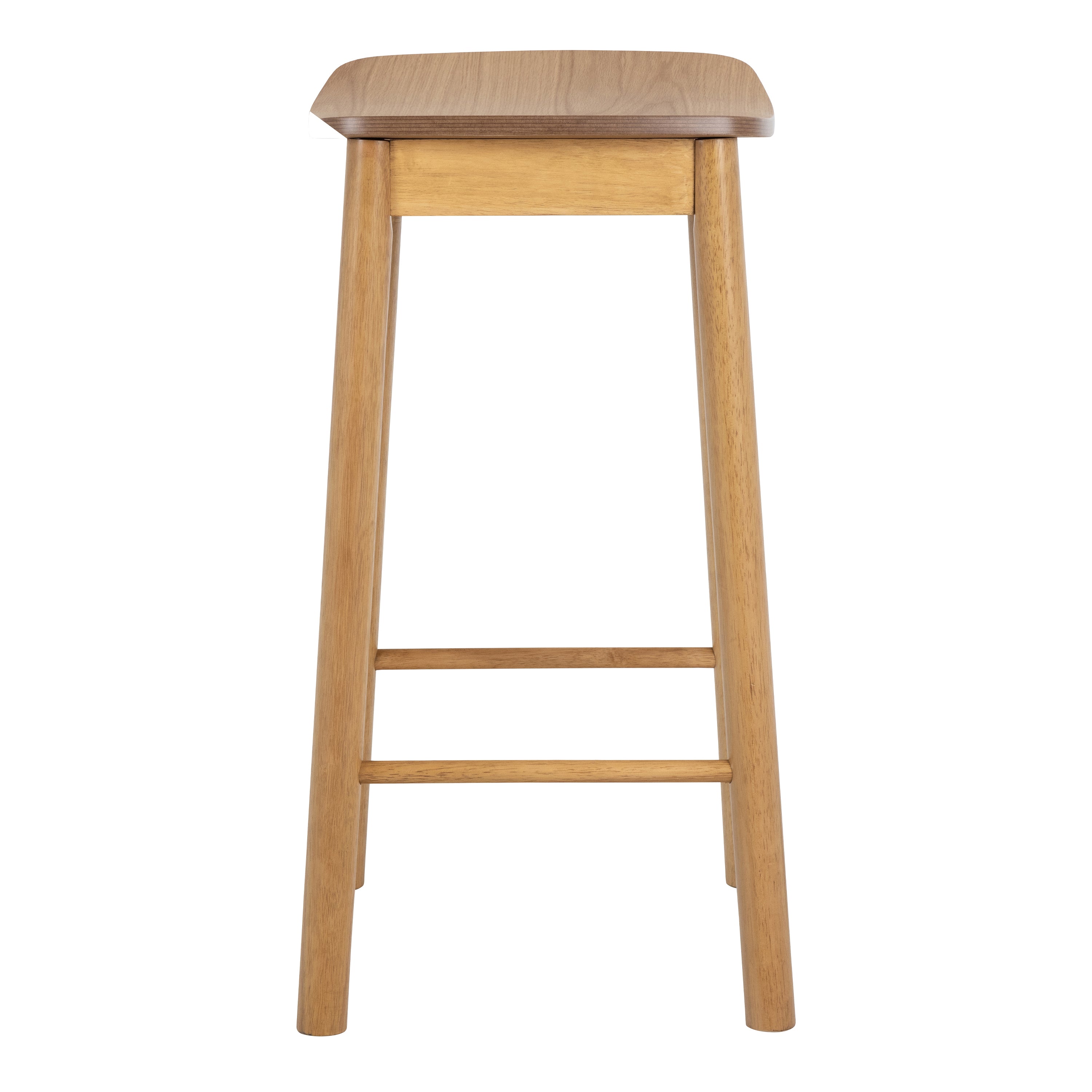 Barley Bar Stool (Backless) in Matt Oak Set of 2