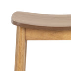 Barley Bar Stool (Backless) in Matt Oak Set of 2