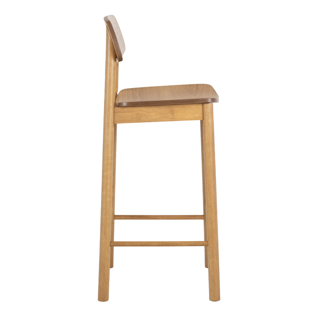 Barley Bar Stool in Matt Oak Set of 2