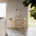 Barley Bar Stool in Matt Oak Set of 2