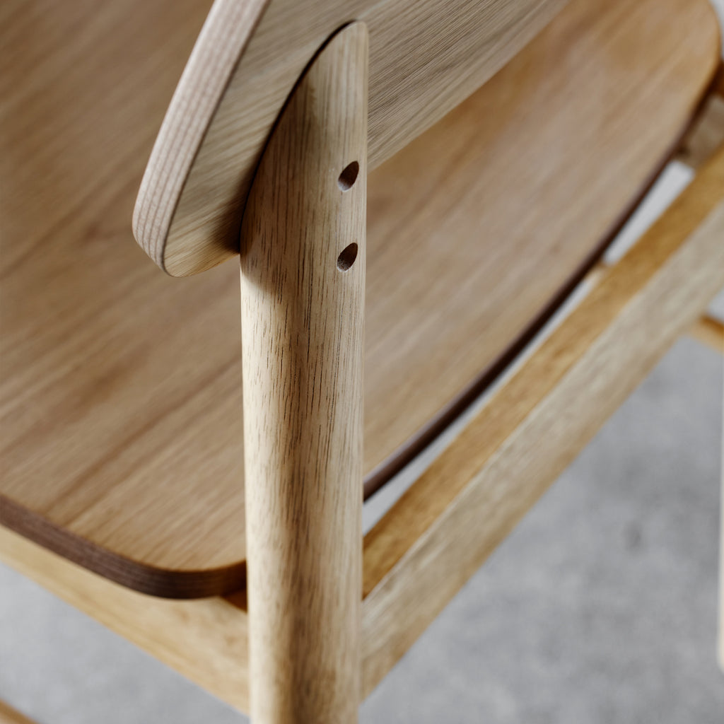 Barley Bar Stool in Matt Oak Set of 2