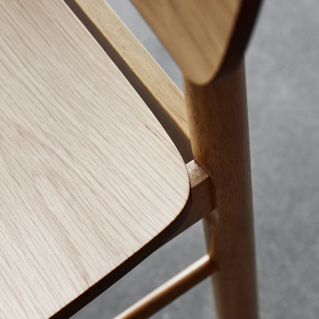 Barley Bar Stool in Matt Oak Set of 2