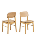 Barley Dining Chair in Matt Oak Set of 2