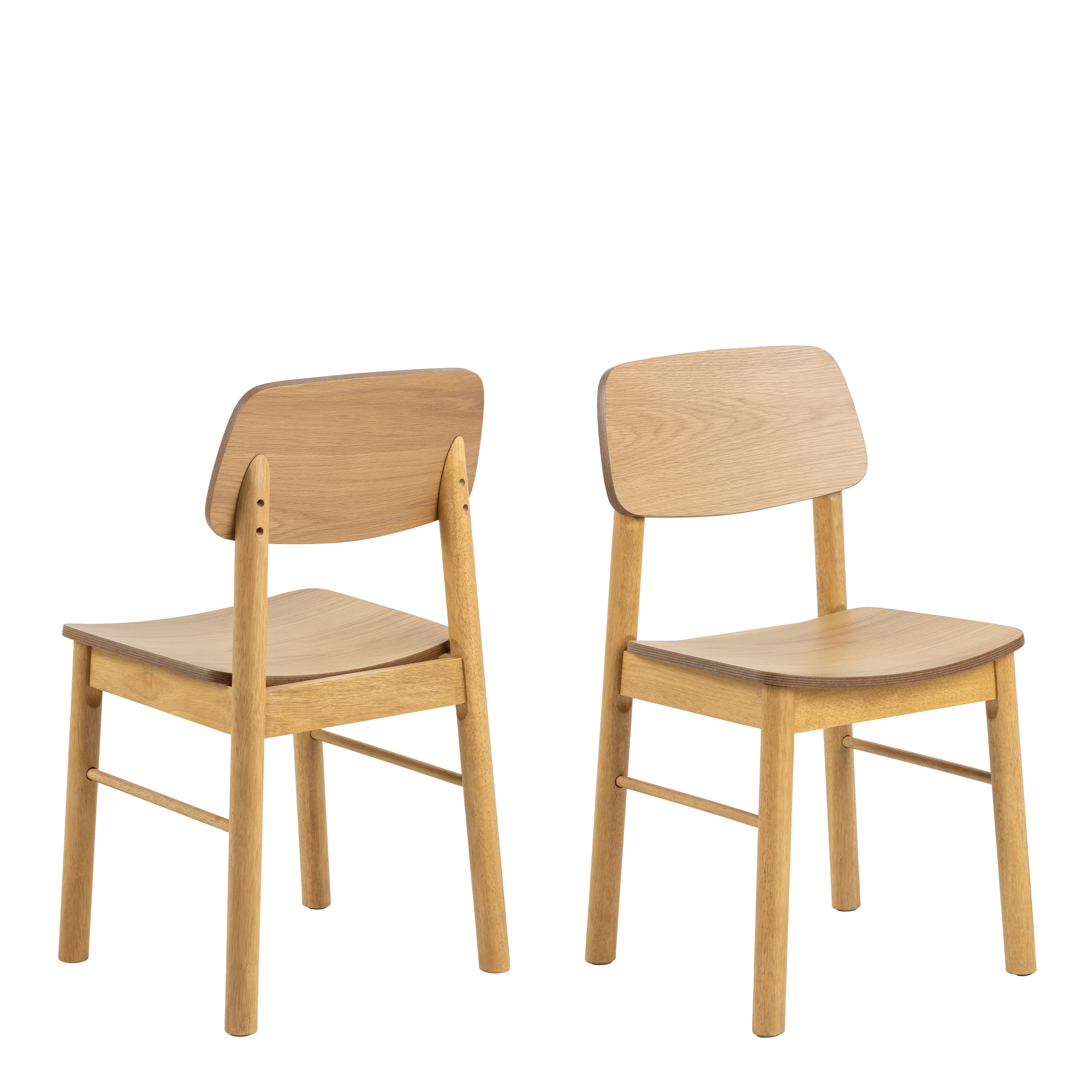 Barley Dining Chair in Matt Oak Set of 2