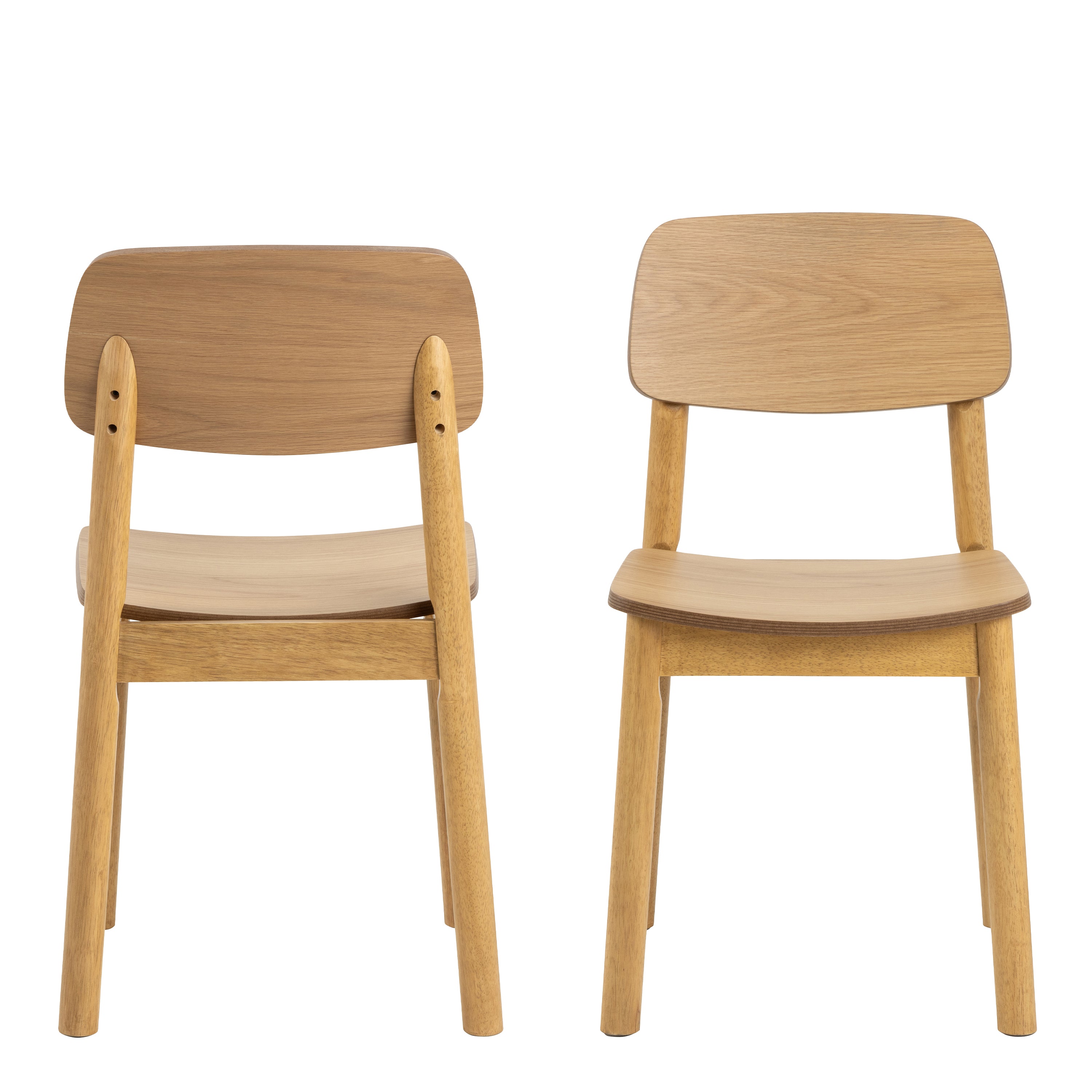 Barley Dining Chair in Matt Oak Set of 2