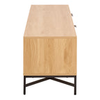Jaya TV Unit With 3 Doors 176cm Wide in Oak