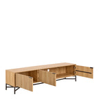 Jaya TV Unit With 3 Doors 176cm Wide in Oak