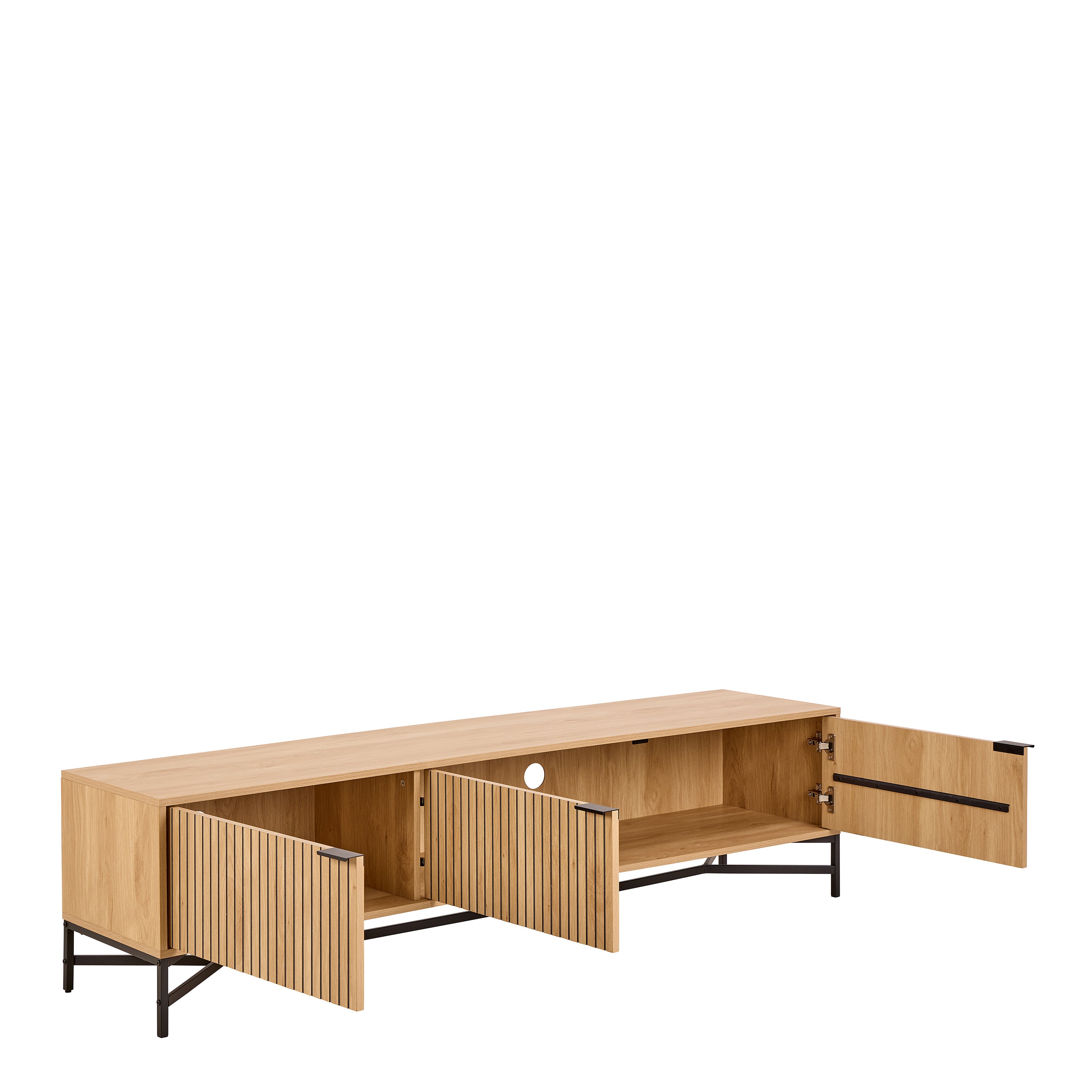 Jaya TV Unit With 3 Doors 176cm Wide in Oak