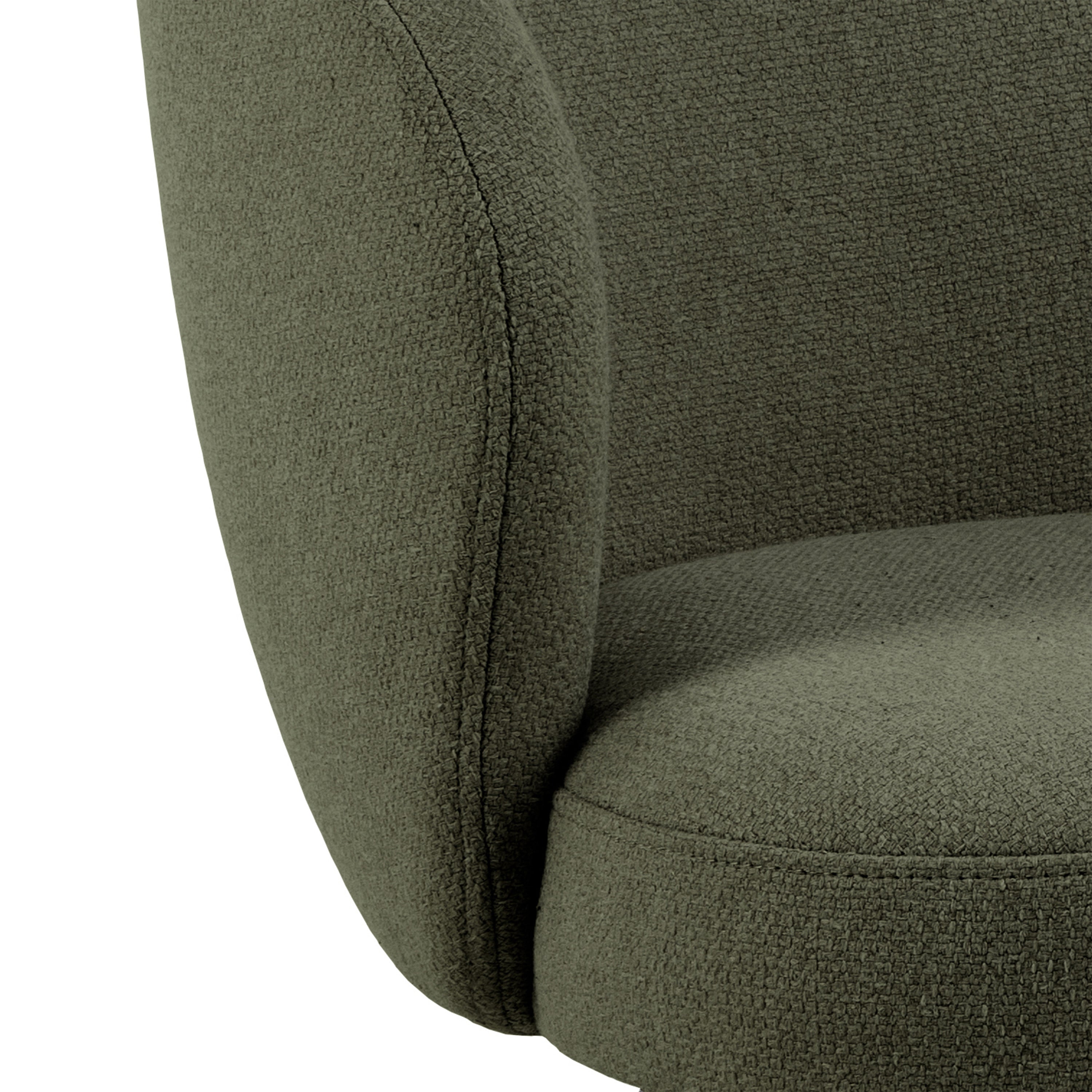Marlene Dining Chair with Armrest and Swivel Function in Green