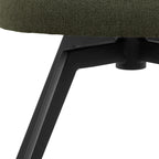 Marlene Dining Chair with Armrest and Swivel Function in Green