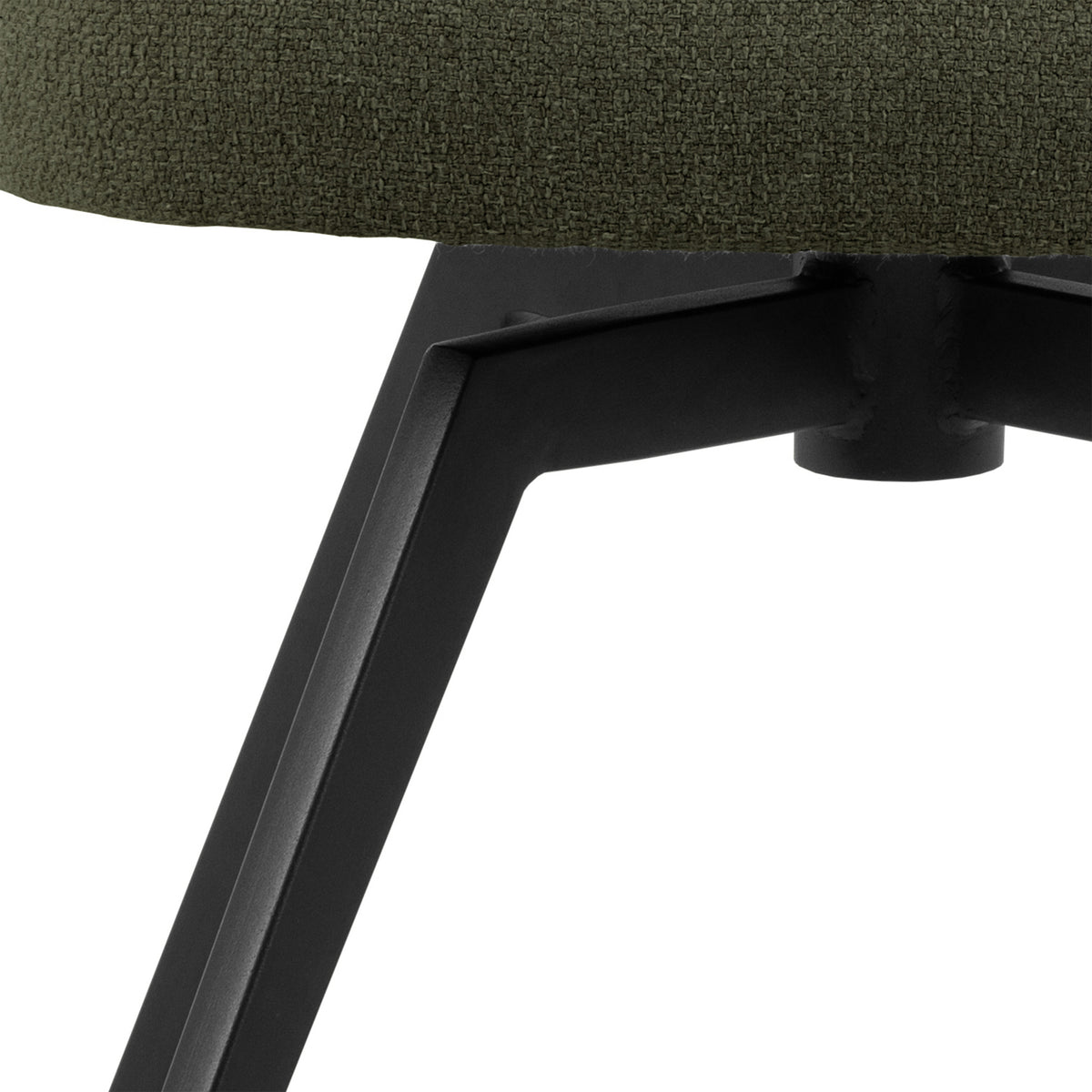 Marlene Dining Chair with Armrest and Swivel Function in Green