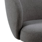 Marlene Dining Chair with Armrest and Swivel Function in Grey