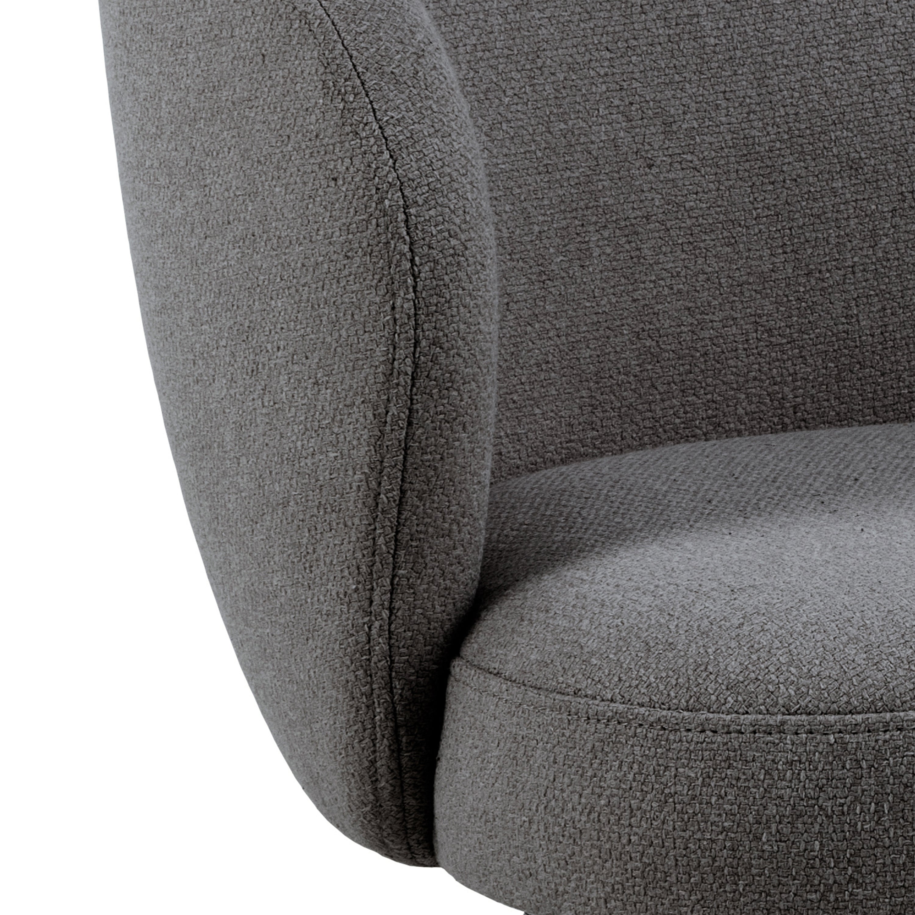 Marlene Dining Chair with Armrest and Swivel Function in Grey