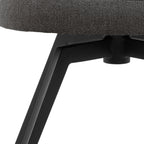 Marlene Dining Chair with Armrest and Swivel Function in Grey