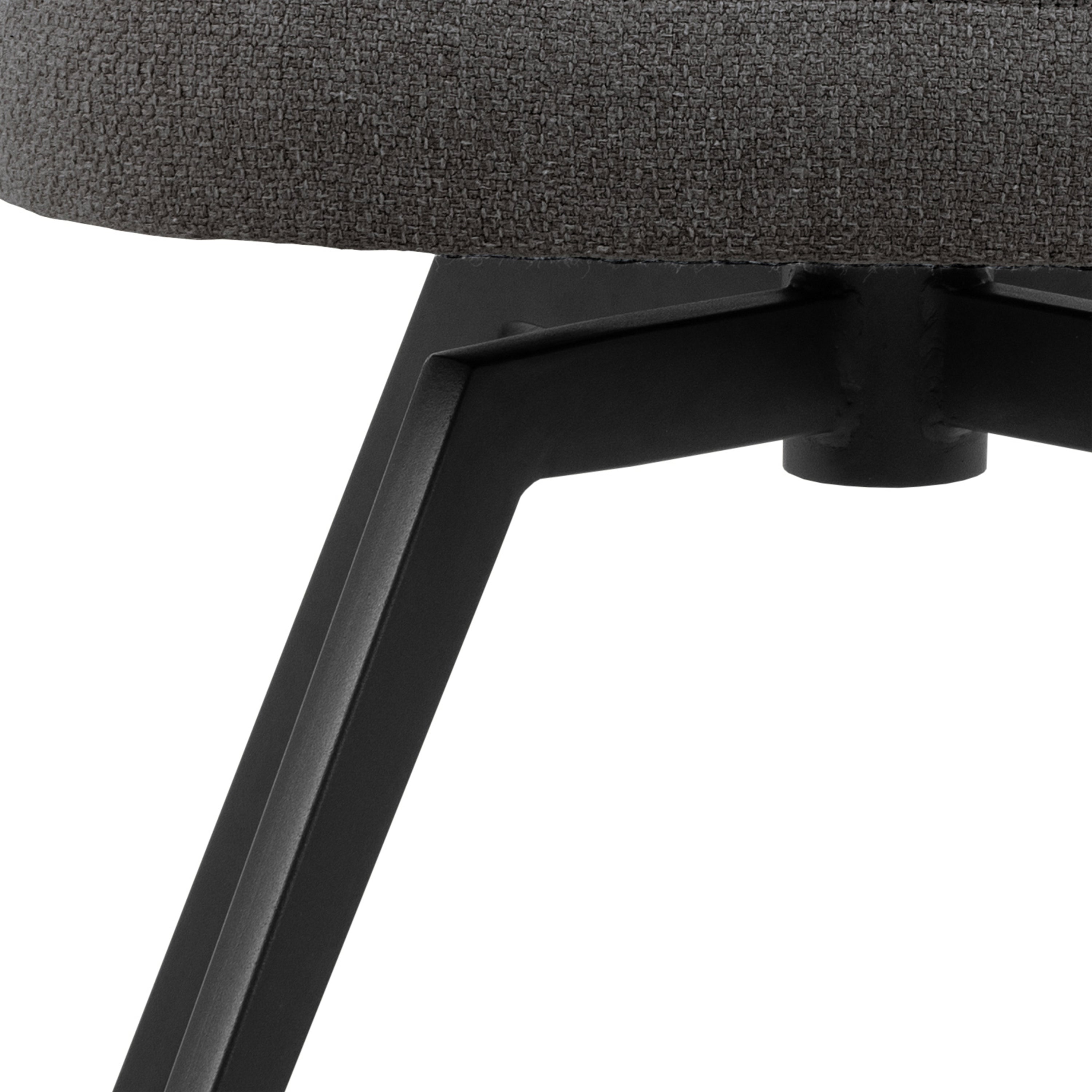 Marlene Dining Chair with Armrest and Swivel Function in Grey
