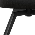 Marlene Dining Chair with Armrest and Swivel Function in Black