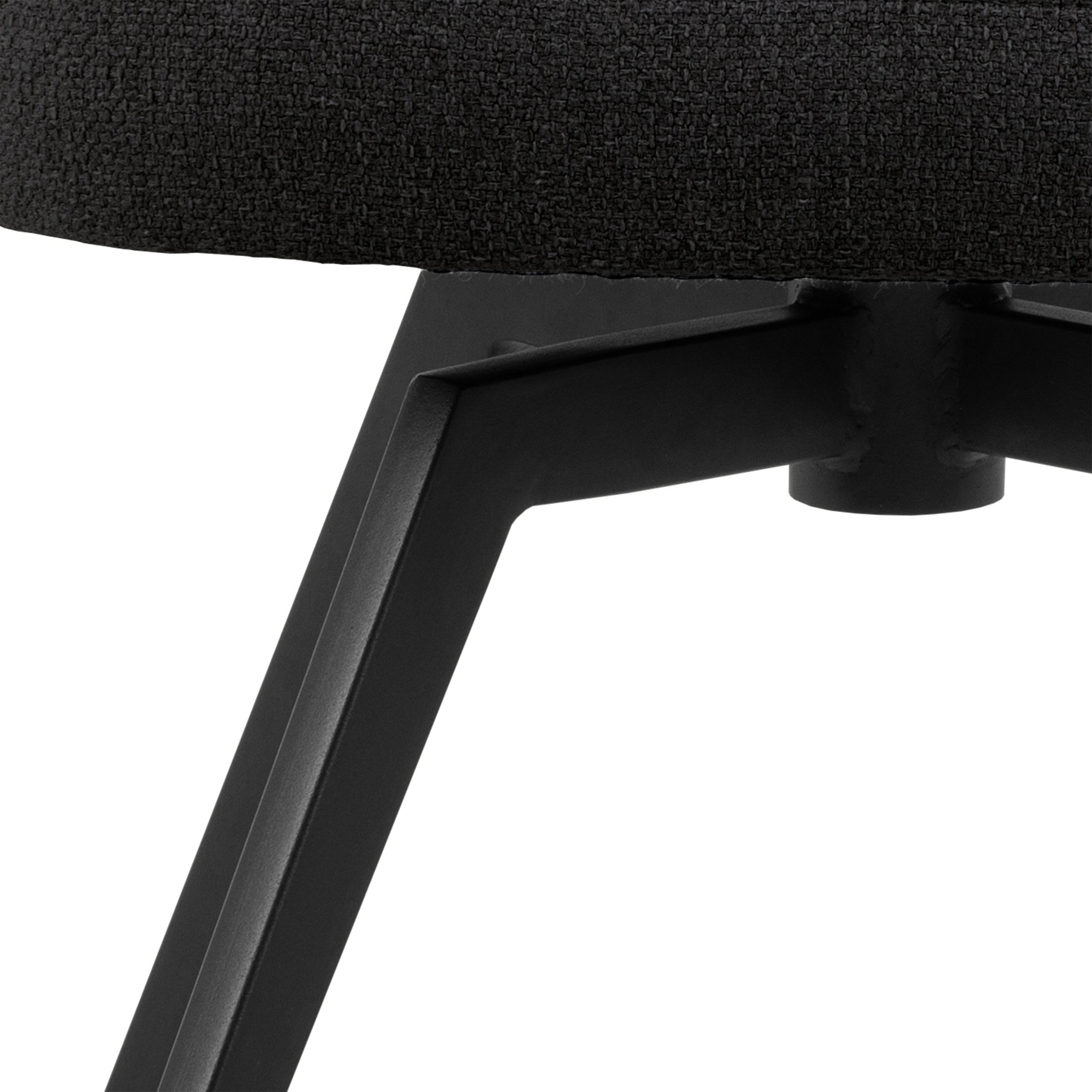 Marlene Dining Chair with Armrest and Swivel Function in Black