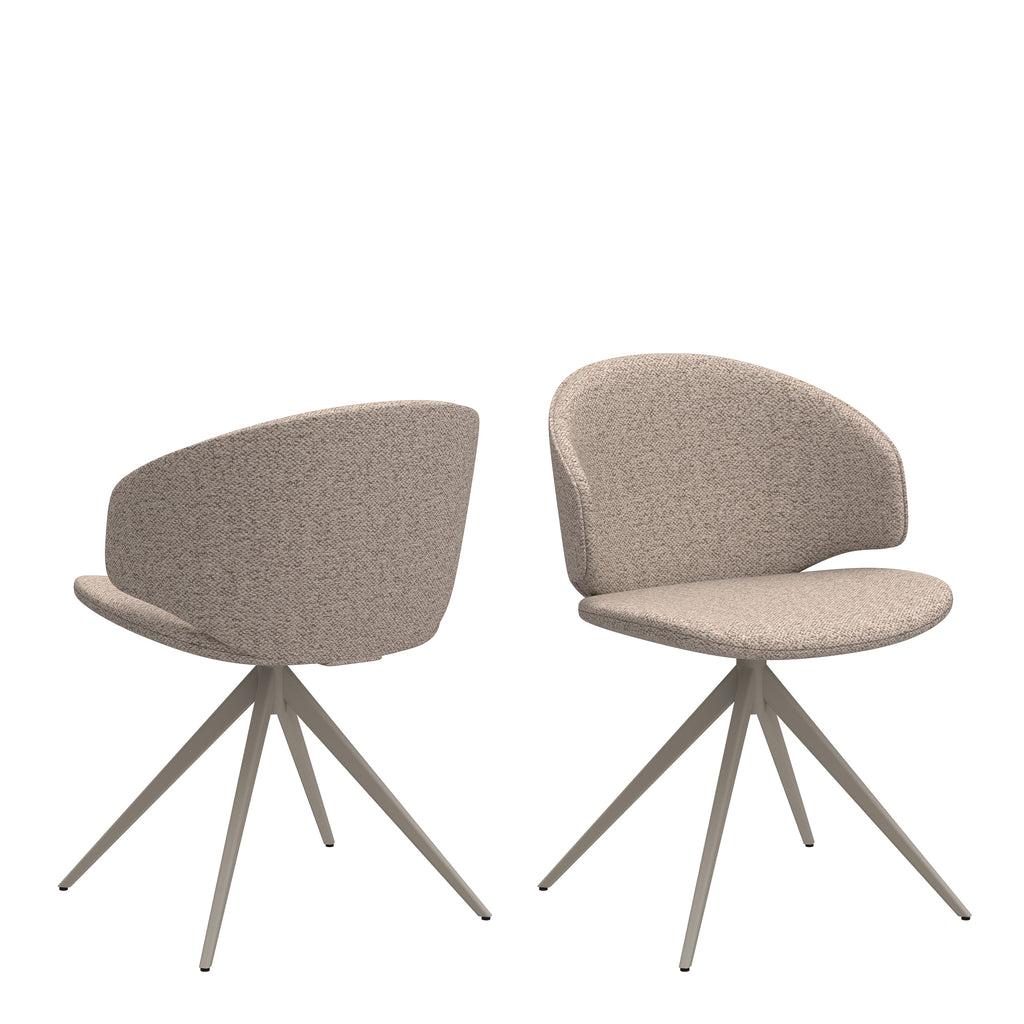 Elenor Swivel Beige Dining Chair