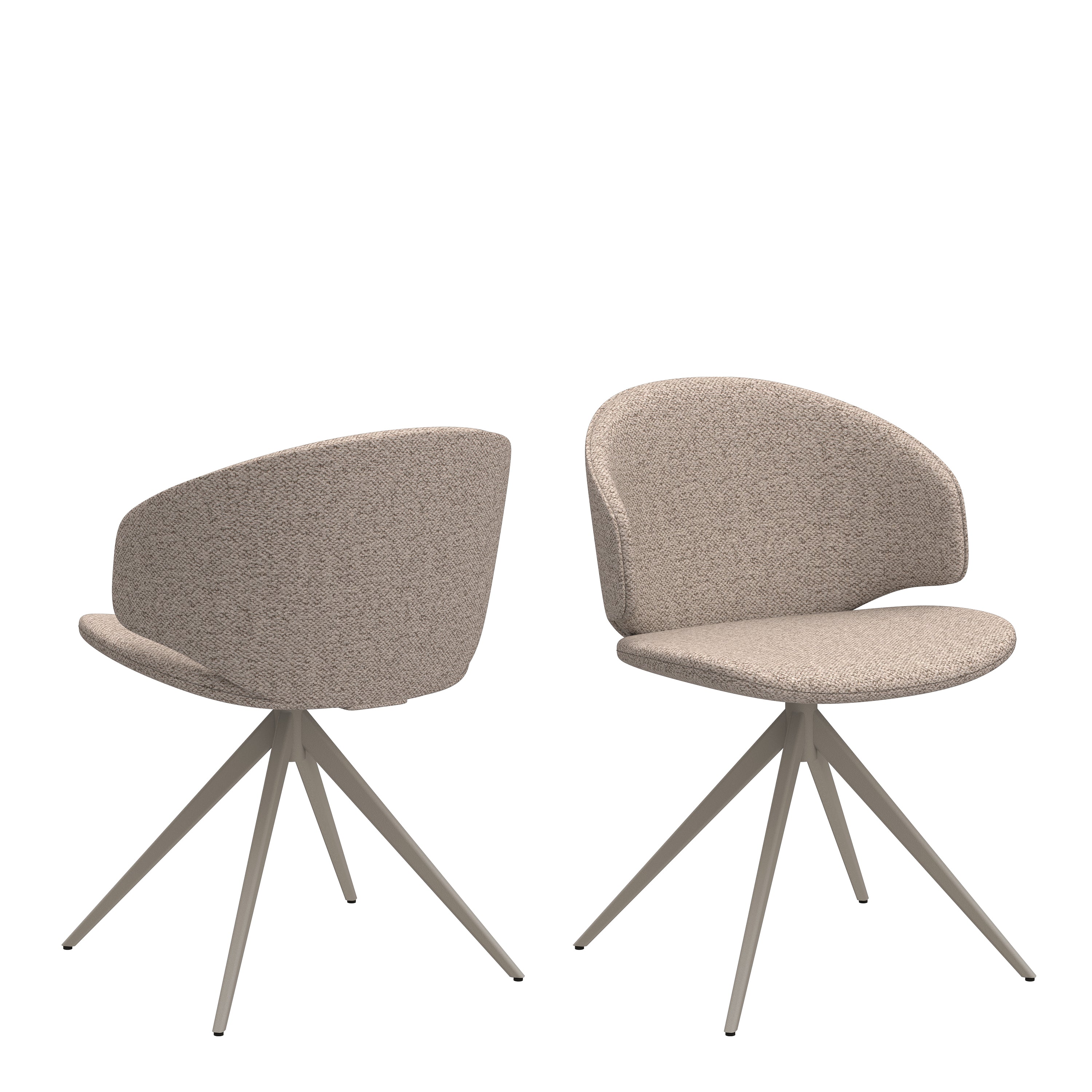 Elenor Swivel Beige Dining Chair