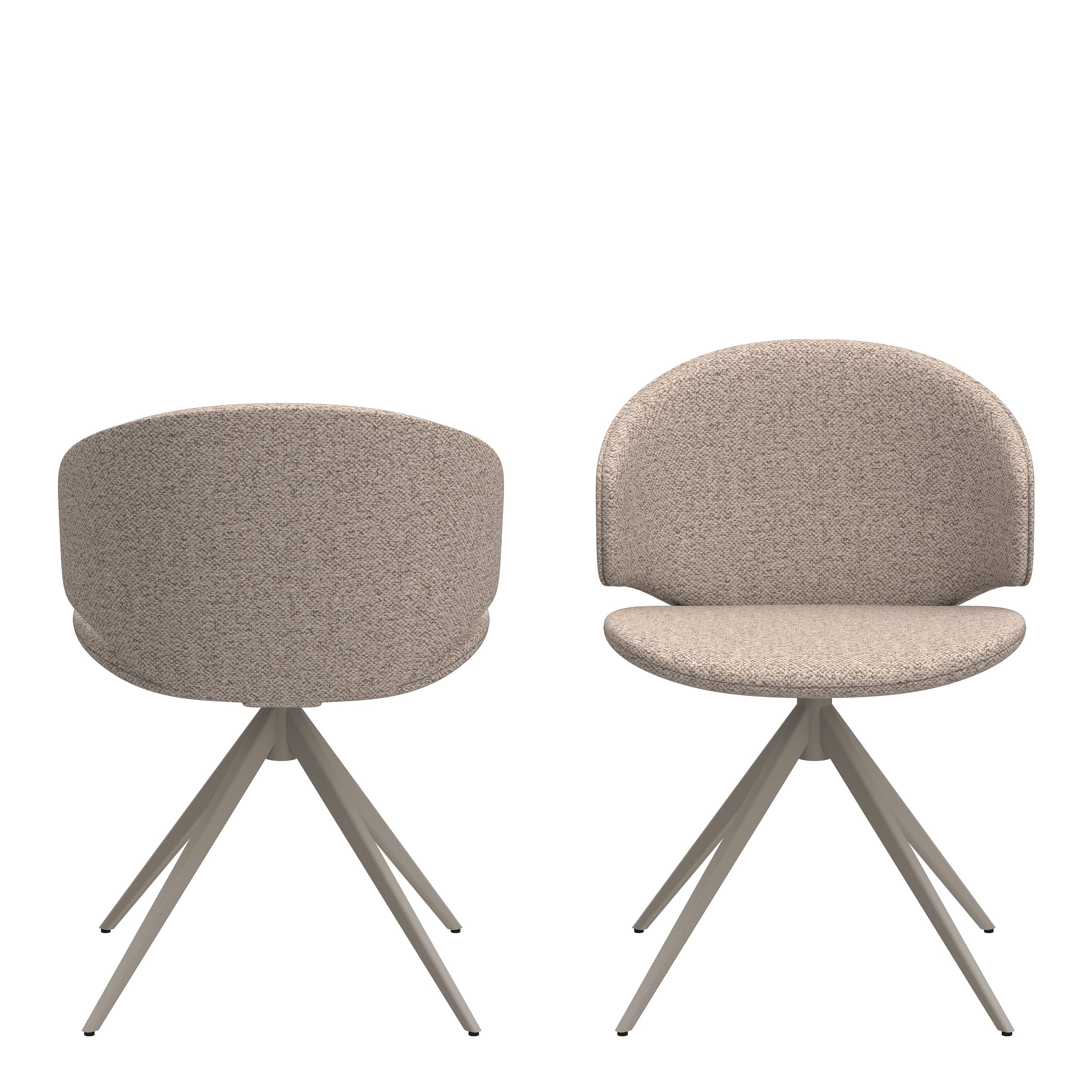 Elenor Swivel Beige Dining Chair