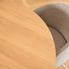 Elenor Swivel Beige Dining Chair