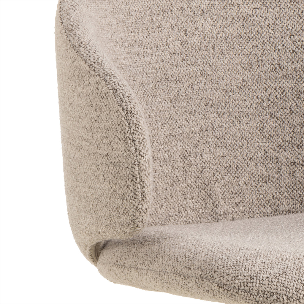 Elenor Swivel Beige Dining Chair