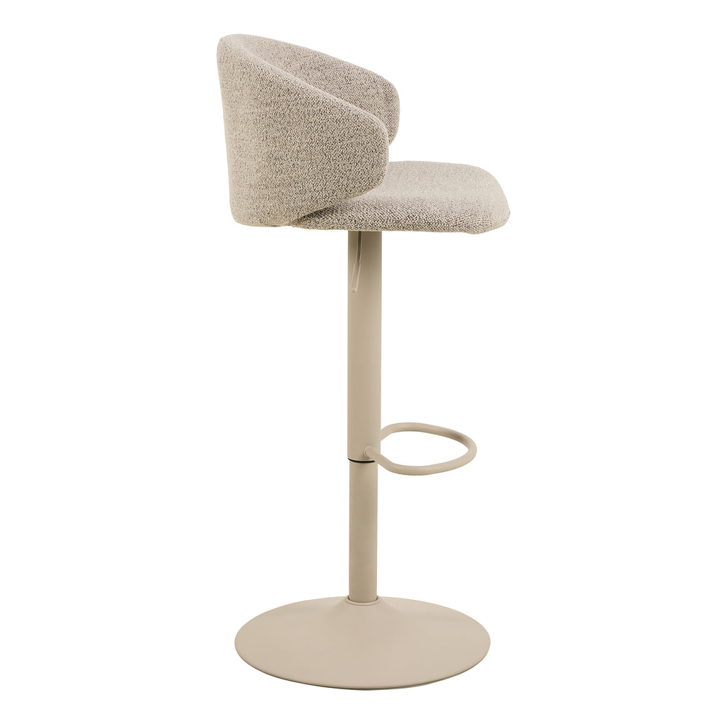 Elenor Swivel Beige Bar Stool Set of 2